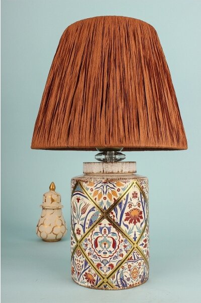 Stolná lampa RAMZES 1xE27/40W/230V rafia