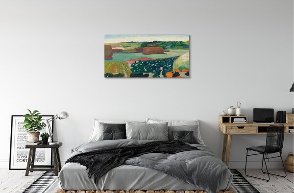 Obraz canvas Kopy sena v Bretónsku - Paul Gauguin 100x50 cm