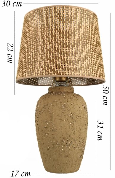Stolná lampa RAMZES 1xE27/40W/230V hnedá