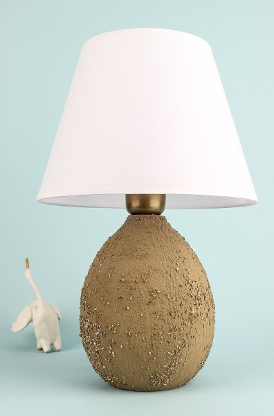 Stolná lampa RAMZES 1xE27/40W/230V biela/hnedá