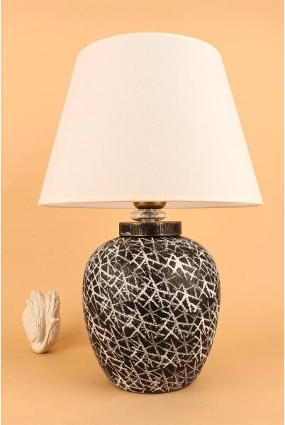 Stolná lampa RAMZES 1xE27/40W/230V biela/čierna