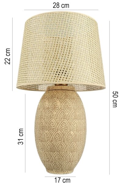 Stolná lampa RAMZES 1xE27/40W/230V zlatá