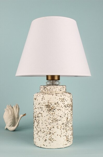 Stolná lampa RAMZES 1xE27/40W/230V biela/béžová