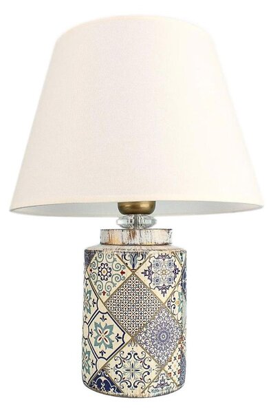 Stolná lampa RAMZES 1xE27/40W/230V biela/šedá
