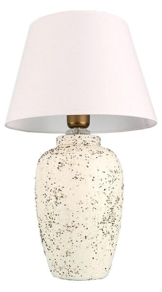Stolná lampa RAMZES 1xE27/40W/230V biela/krémová