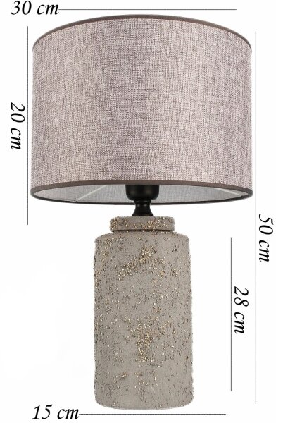 Stolná lampa RAMZES 1xE27/40W/230V šedá