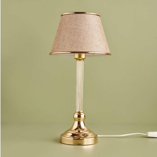 Stolná lampa AYD 1xE27/40W/230V béžová/zlatá