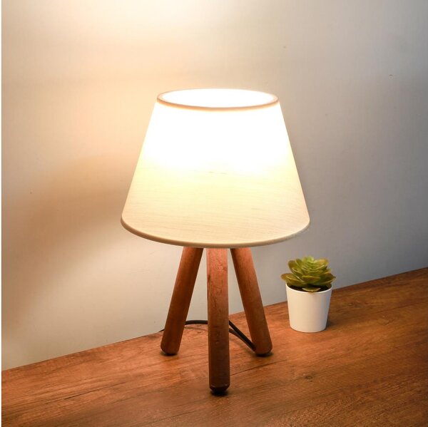 Stolná lampa AYD 1xE27/40W/230V hnedá/krémová