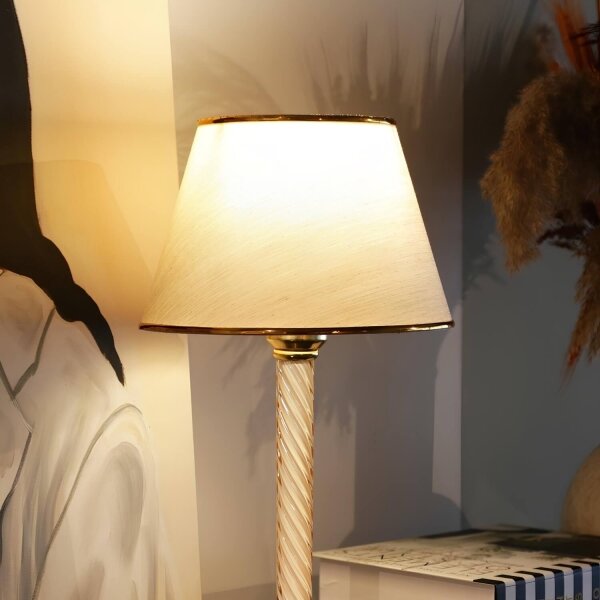 Stolná lampa AYD 1xE27/40W/230V béžová/zlatá