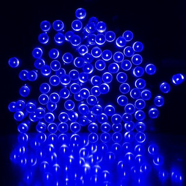 Vonkajšia LED vianočná reťaz, modrá, 10m, 500 LED, stále svietenie, prepojiteľná