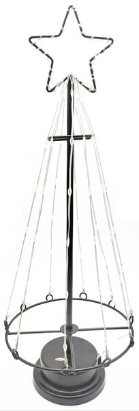 Vnútorný LED vianočný svetelný kužeľ – 45 cm, na batérie aj do zásuvky Farba: Studená biela
