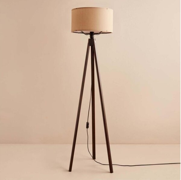 Stojacia lampa AYD 1xE27/40W/230V hnedá/béžová