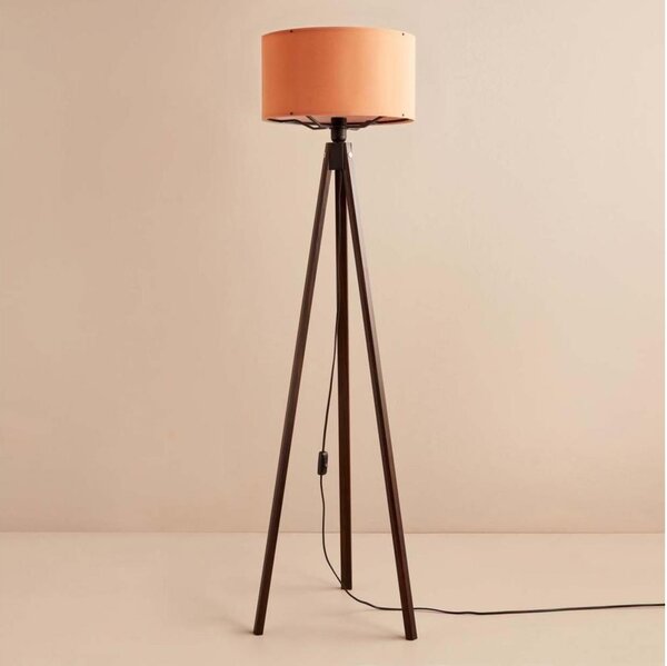 Stojacia lampa AYD 1xE27/40W/230V hnedá/oranžová