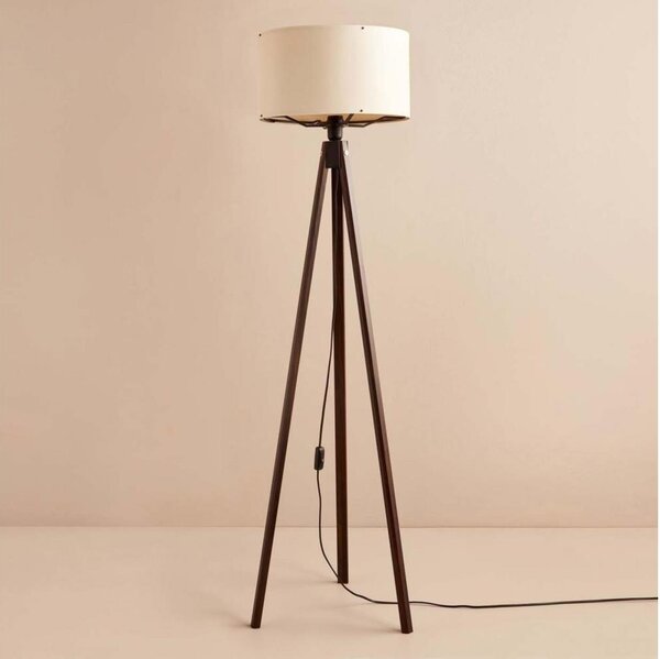 Stojacia lampa AYD 1xE27/40W/230V hnedá/béžová