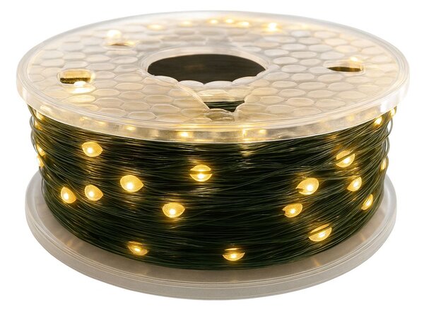 Vianočná LED mikro reťaz, teplá biela so zábleskami, 50 m, 500 kvapkových LED