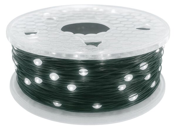 Vianočná LED mikro reťaz, studená biela so zábleskami, 50 m, 500 kvapkových LED