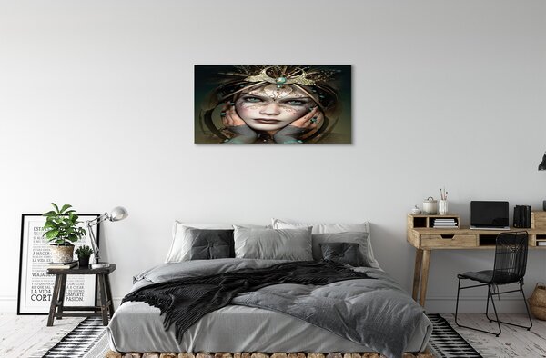 Obraz canvas Ženské modré oči 100x50 cm