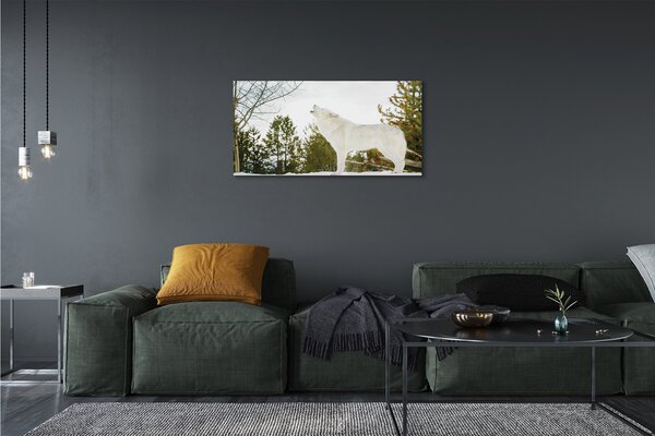 Obraz na plátne Vlk v zime lese 100x50 cm