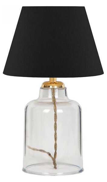 Stolná lampa AYD 1xE27/40W/230V čierna/číra