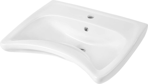 Deante Vital umývadlo 60.5x49.5 cm obdĺžnik klasické umývadlo pre zdravotne postihnutých biela CDV_6U6W