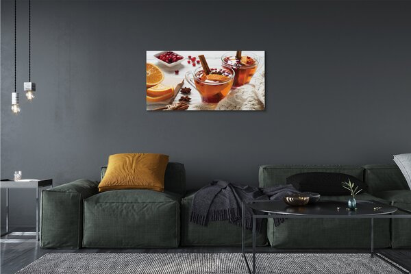 Obraz canvas Winter tea cup 100x50 cm
