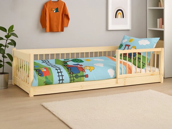 Wilsondo Detská drevená montessori posteľ 180x80 Lesanka - borovica