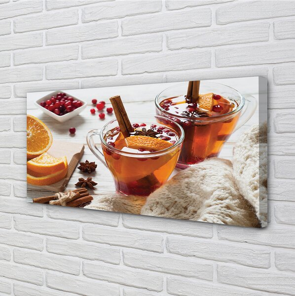 Obraz canvas Winter tea cup 100x50 cm
