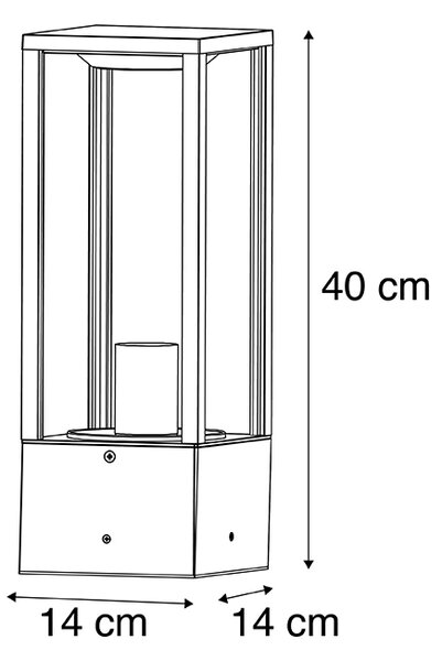 Inteligentná vonkajšia stojaca lampa čierna 40 cm IP44 vr. WiFi ST64 - Charlois