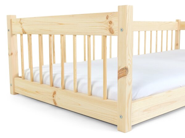 Wilsondo Detská drevená montessori posteľ 180x80 Lesanka - borovica