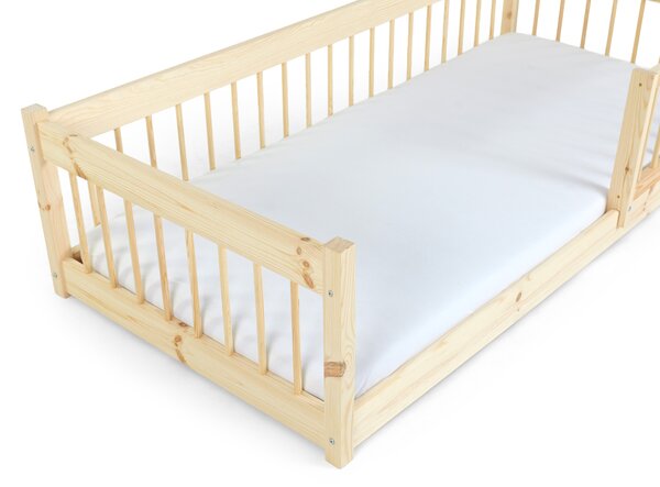 Wilsondo Detská drevená montessori posteľ 180x80 Lesanka - borovica
