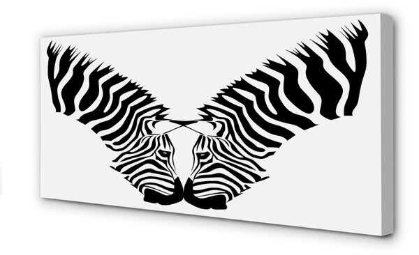 Obraz na plátne zrkadlo zebra 100x50 cm