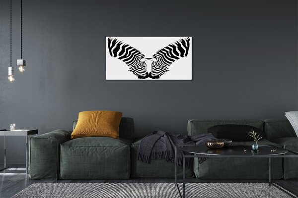 Obraz na plátne zrkadlo zebra 100x50 cm