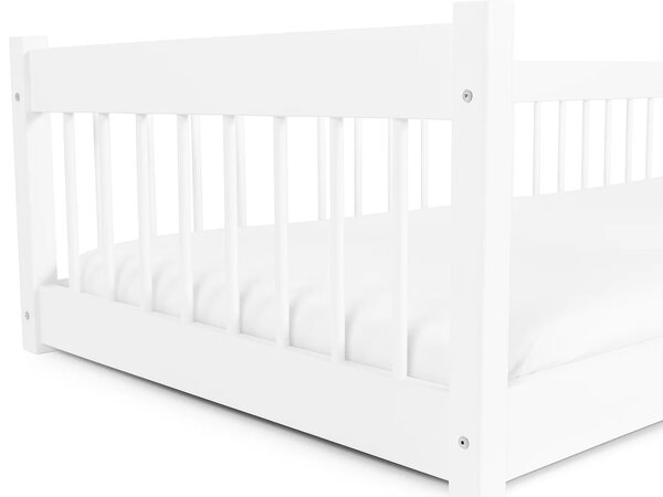 Wilsondo Detská drevená montessori posteľ 180x80 Lesanka - biela