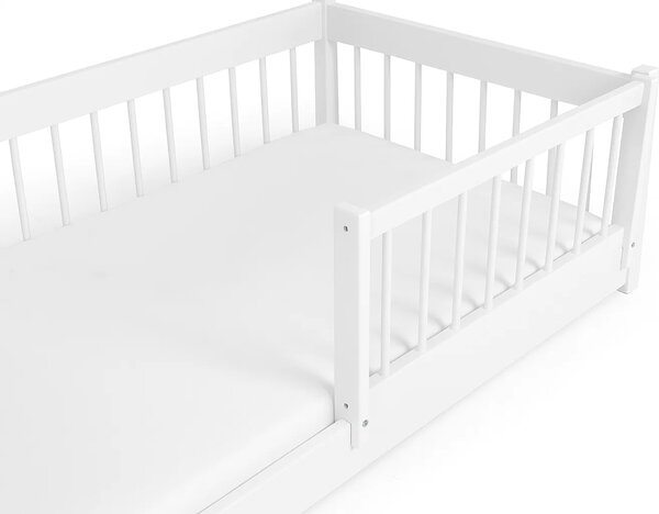 Wilsondo Detská drevená montessori posteľ 180x80 Lesanka - biela
