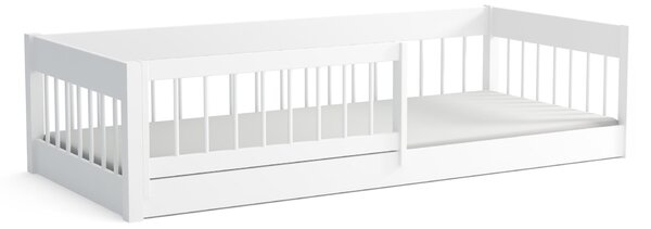Wilsondo Detská drevená montessori posteľ 180x80 Lesanka - biela