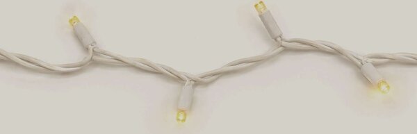 Vonkajšia LED vianočná reťaz PROFI, biely kábel, teplá biela, 10m, 100 LED