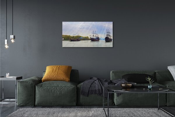 Obraz canvas Lode oblohe deň mraky 100x50 cm