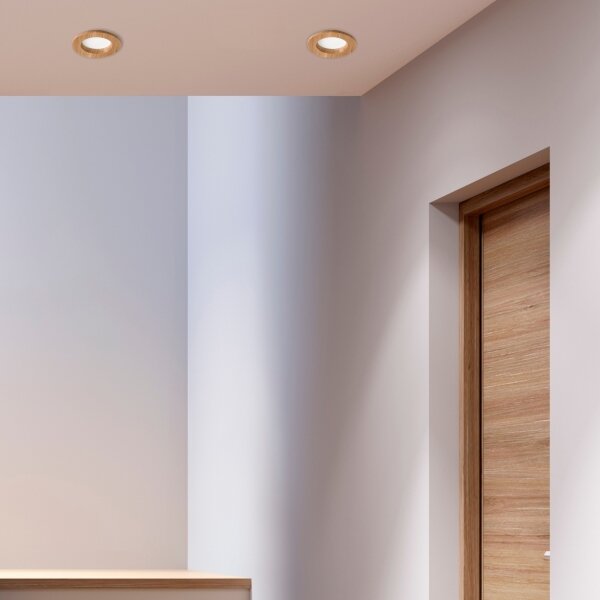 LED zapustené svietidlo WOODY SPOT LED/5,5W/230V 4000K dub pr. 10 cm