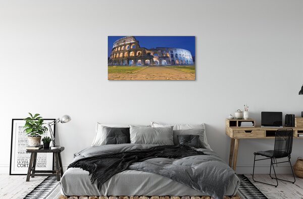 Obraz na plátne Sunset Rome Colosseum 100x50 cm