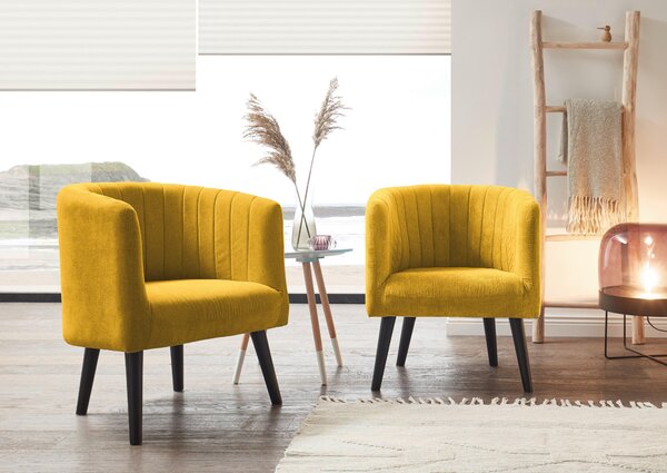 KOKTAILOVÉ KRESLO, textil, žltá Livetastic - Kreslá, Online Only