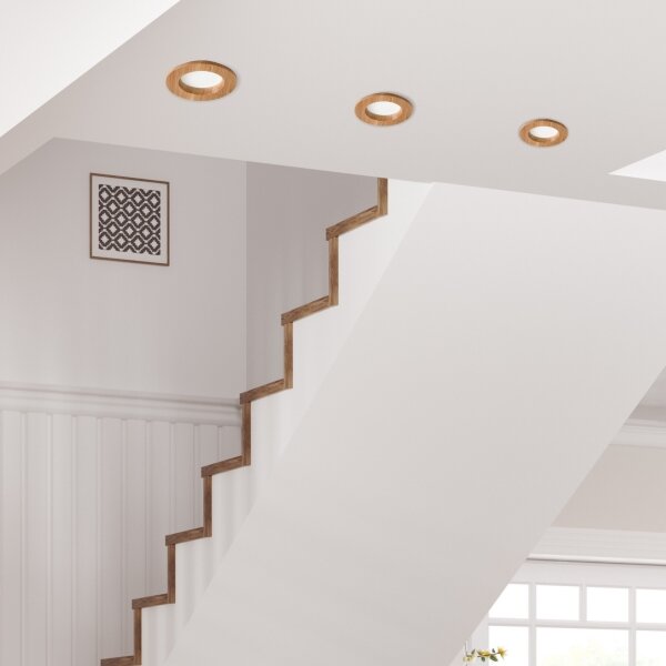 LED zapustené svietidlo WOODY SPOT LED/5,5W/230V 4000K dub pr. 10 cm