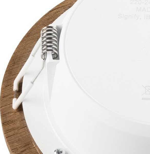 LED Podhľadové svietidlo WOODY SPOT LED/12,5W/230V 3000K orech ? 16 cm
