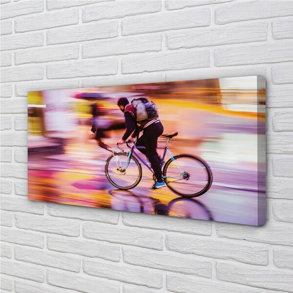 Obraz canvas Bike svetla muža 100x50 cm