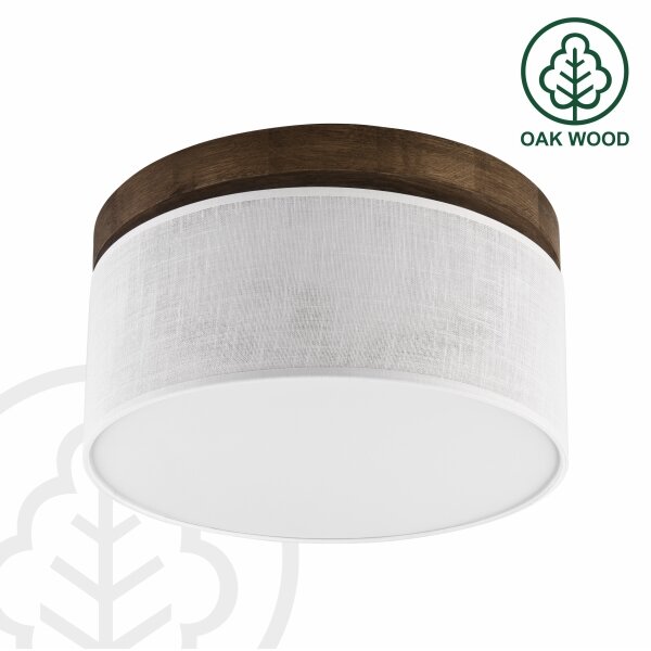 Brilagi - LED stropné svietidlo BELLADONNA 1xE27/15W/230V pr. 30 cm biele/dub or