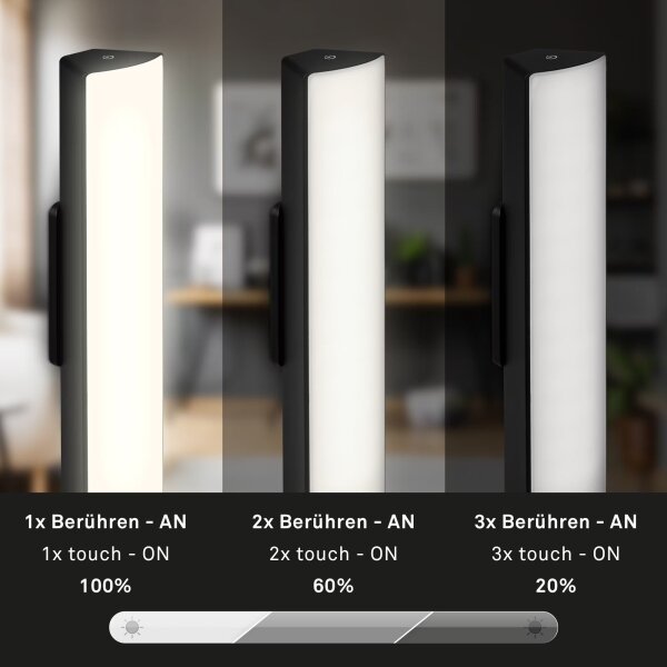 Briloner 7474-015 - LED nabíjacia vonkajšia stolná lampa LED/7W/5V/3000K čierna