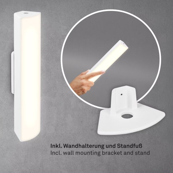 Briloner 7474-016 - LED nabíjacia vonkajšia stolná lampa LED/7W/5V/3000K biela