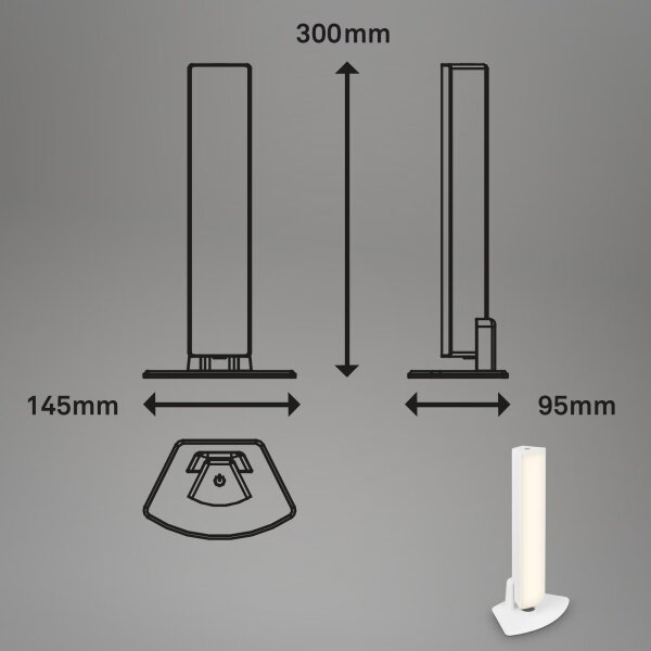 Briloner 7474-016 - LED nabíjacia vonkajšia stolná lampa LED/7W/5V/3000K biela