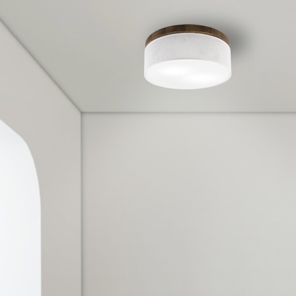 Brilagi - LED stropné svietidlo BELLADONNA 2xE27/15W/230V pr. 40 cm biela/dub or