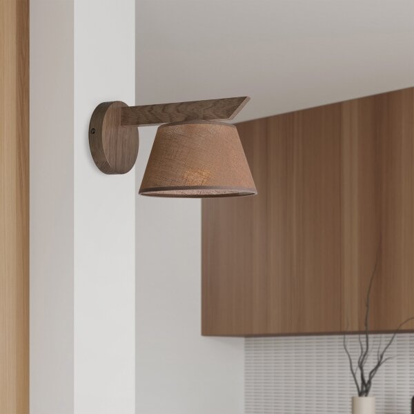 Brilagi - LED Nástenné svietidlo ANTHONY 1xE14/40W/230V dub orech/hnedá
