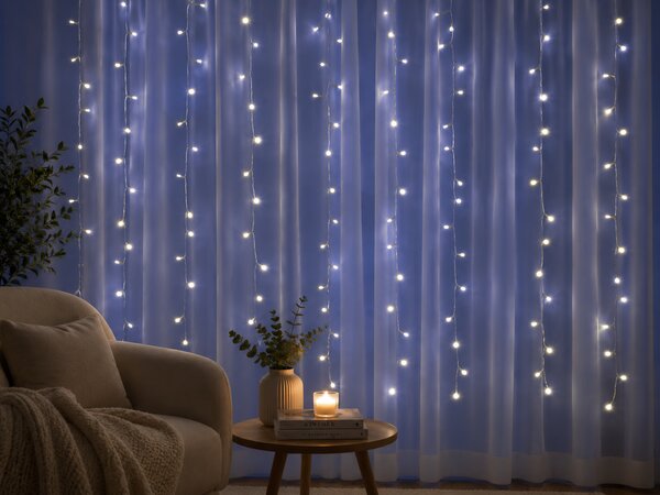 Vianočný LED svetelný mikro záves - 3m, 200 LED, viac farebných variantov Farba: Rôznofarebná